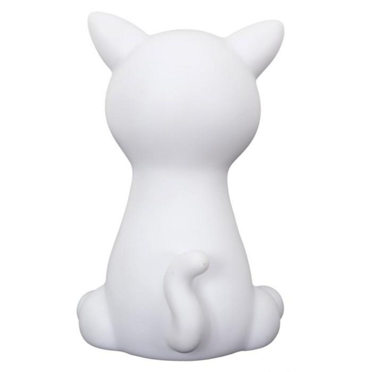 Paris Prix Lampe Veilleuse Enfant Led  Chat  19cm Blanc