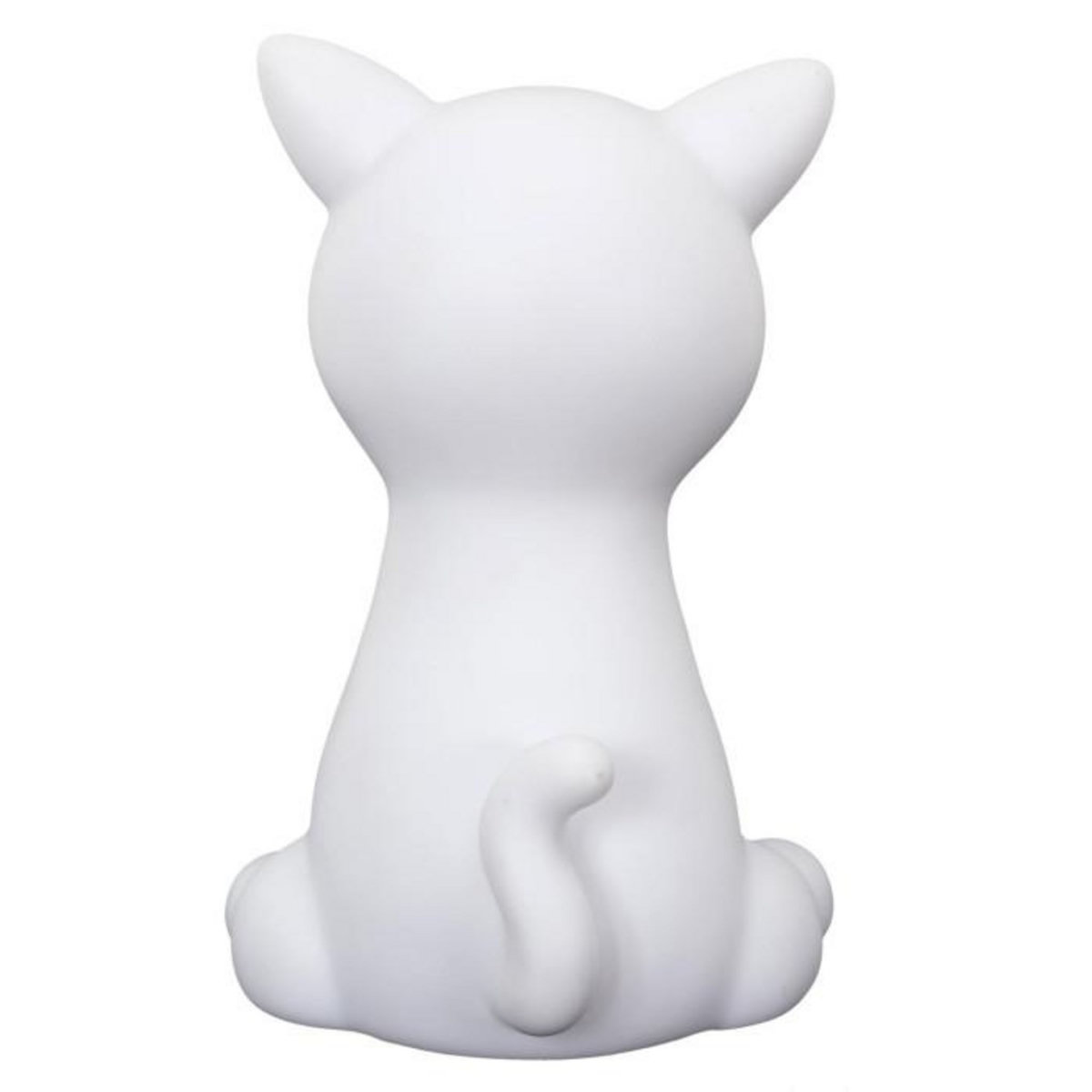 Paris Prix Lampe Veilleuse Enfant Led  Chat  19cm Blanc