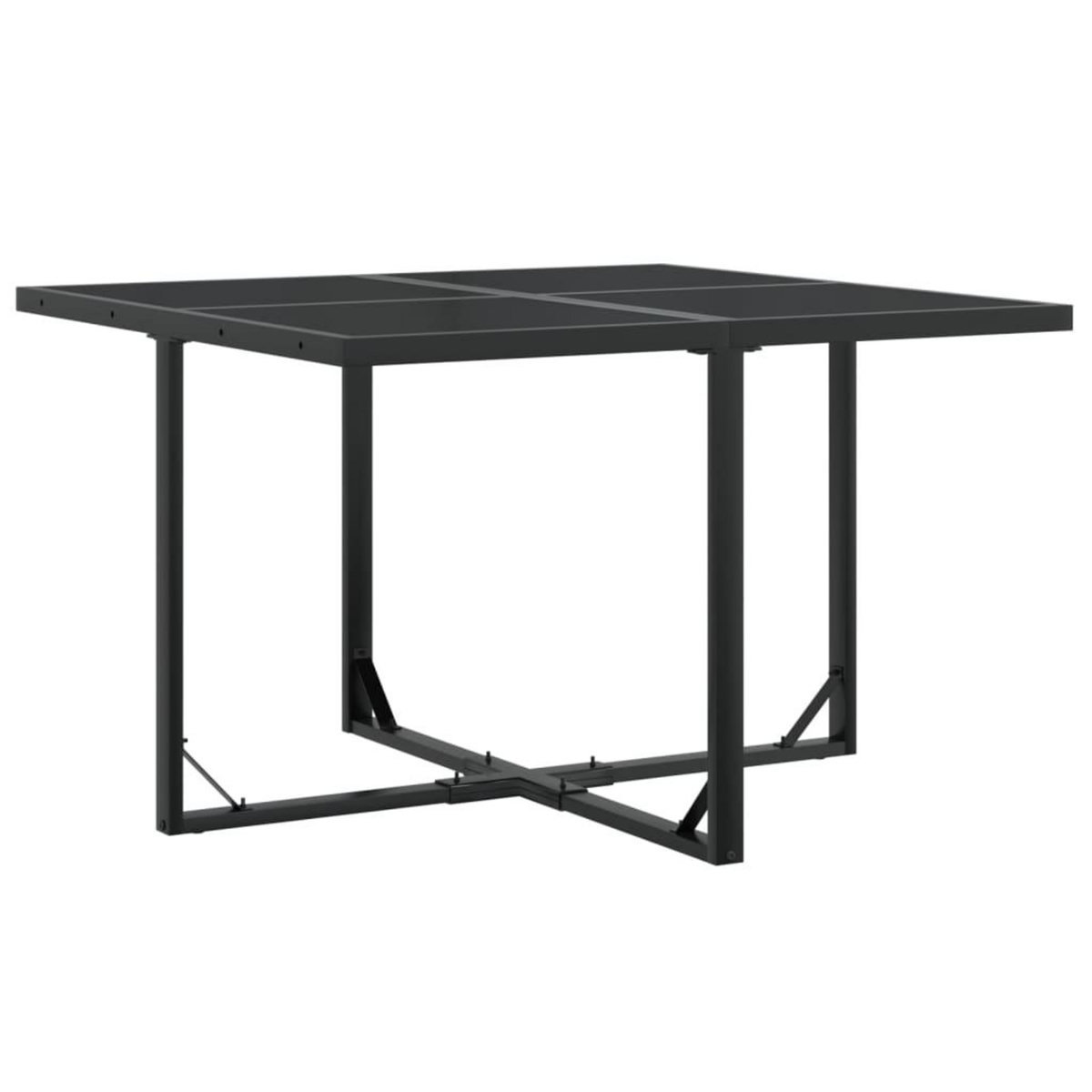 VIDAXL Ensemble a manger de jardin 9 pcs noir textilene