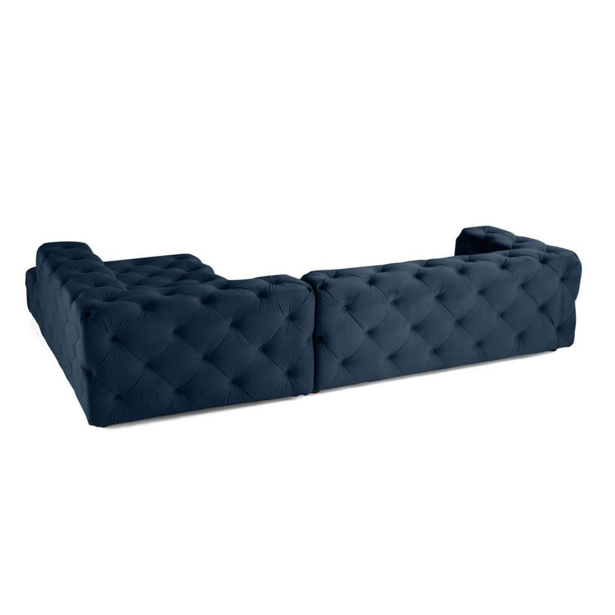 LISA DESIGN Gallata - canapé chesterfield d'angle droit - 5 places - en velours