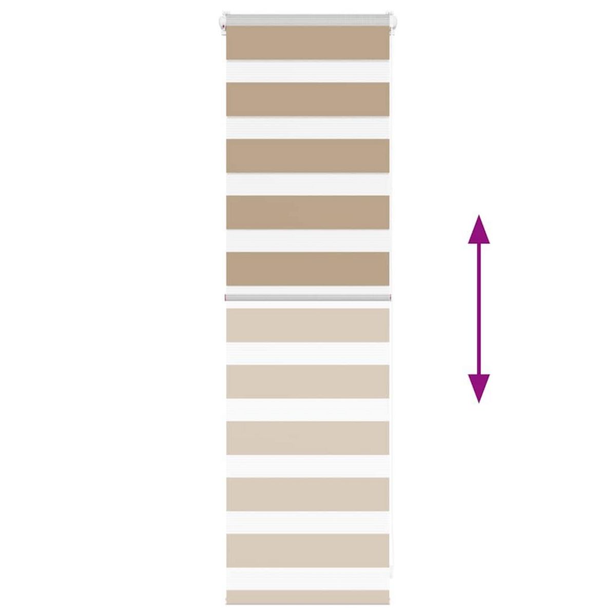 VIDAXL Store zebre marron sable largeur du tissu 40,9 cm polyester