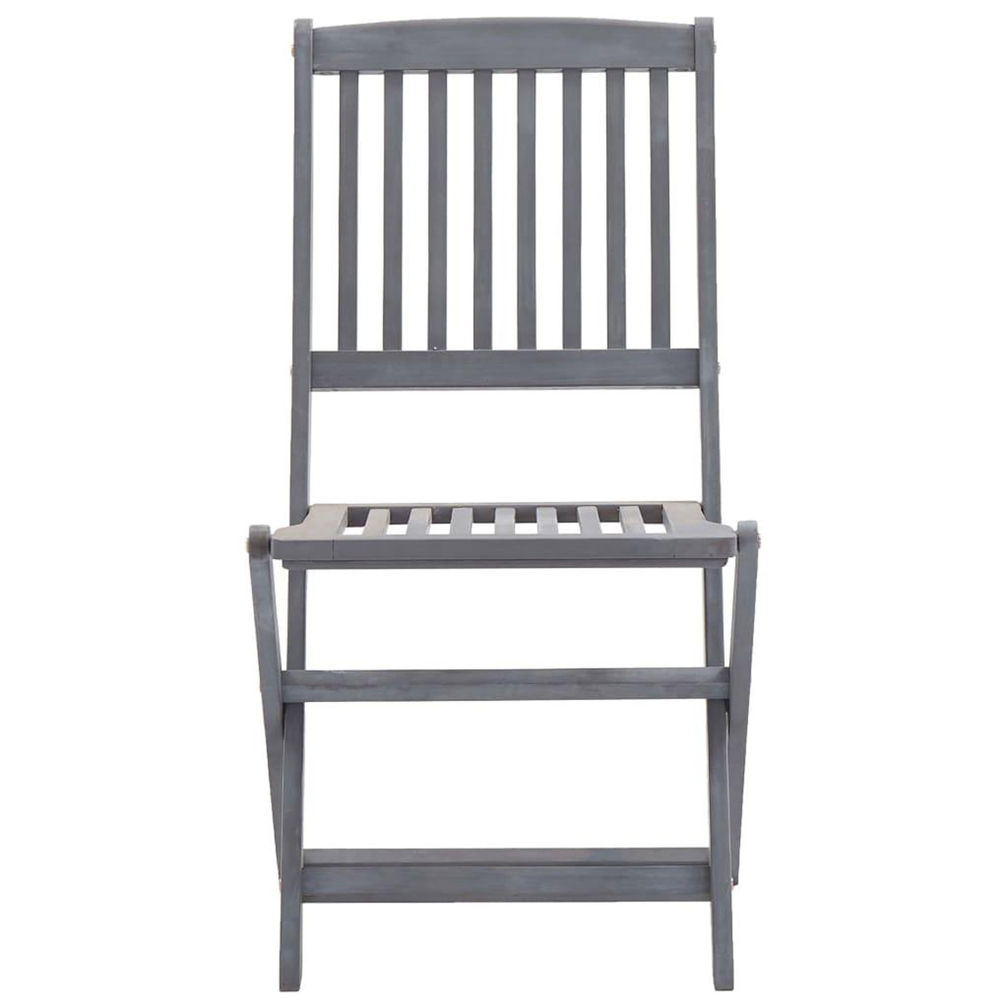 Voir la diapositive 4 : VIDAXL Chaises pliables d'exterieur lot de 2 et coussins Bois d'acacia