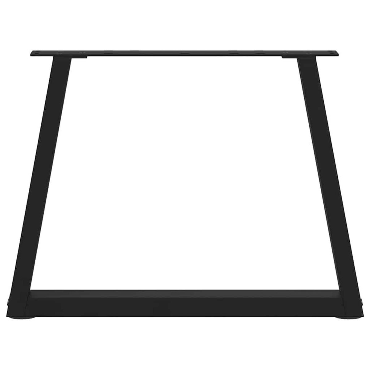 VIDAXL Pieds de table a manger forme V 2 pcs noir 70x(42-43,3)cm acier