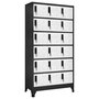Voir la diapositive 1 : VIDAXL Armoire a casiers Anthracite et blanc 90x40x180 cm Acier