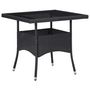 Voir la diapositive 2 : VIDAXL Ensemble a manger de jardin 5 pcs Noir Resine tressee et verre