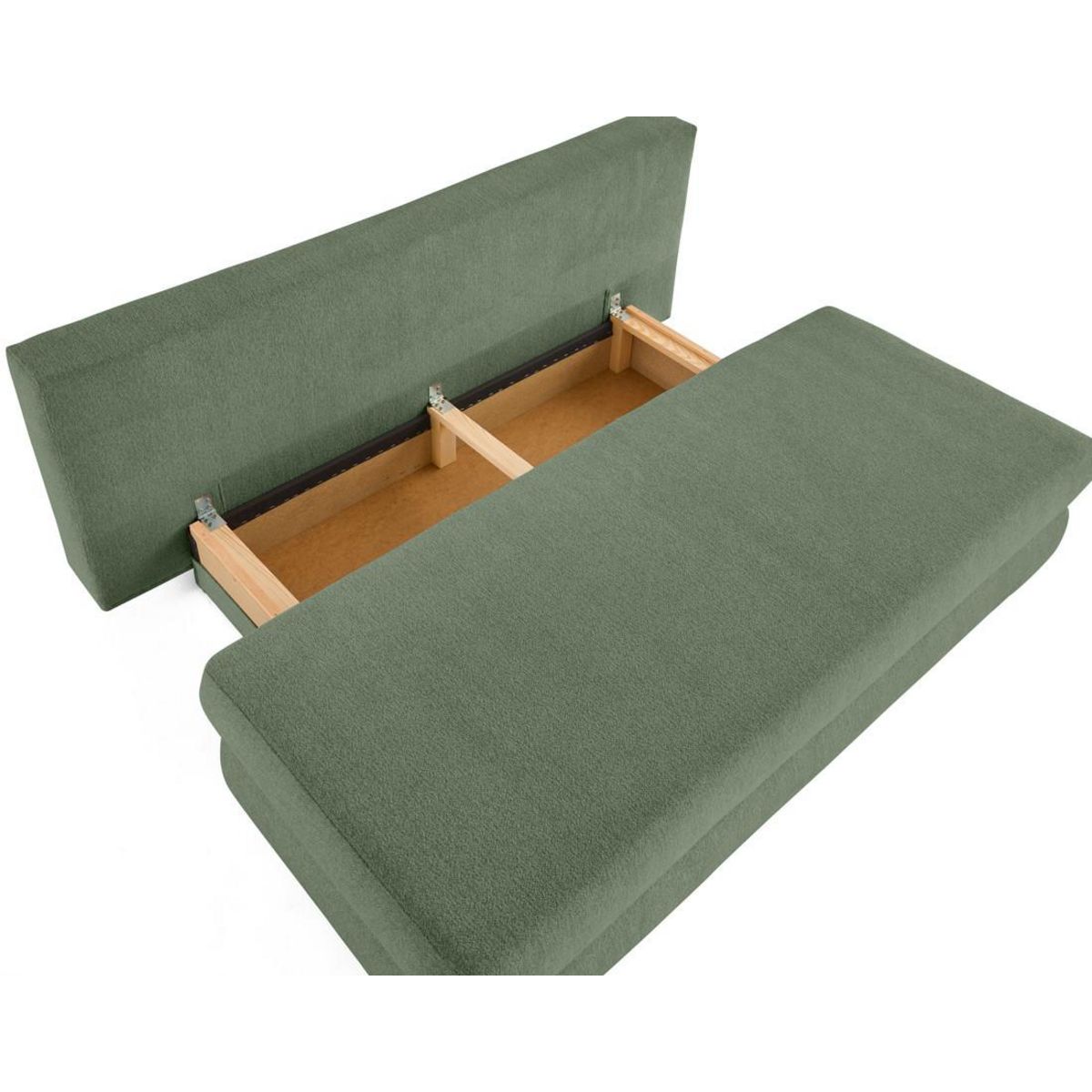 BEST MOBILIER Nora - canapé 3 places convertible avec coffre en tissu texturé