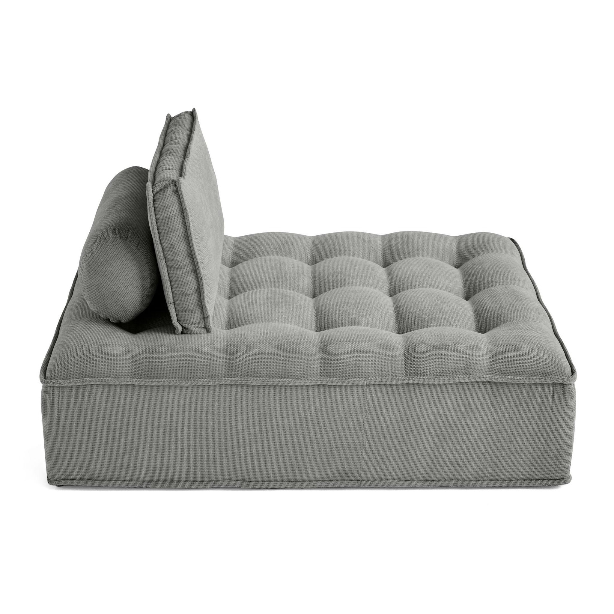 Voir la diapositive 4 : BEST MOBILIER Marisol - module d'assise méridienne - velours texturé