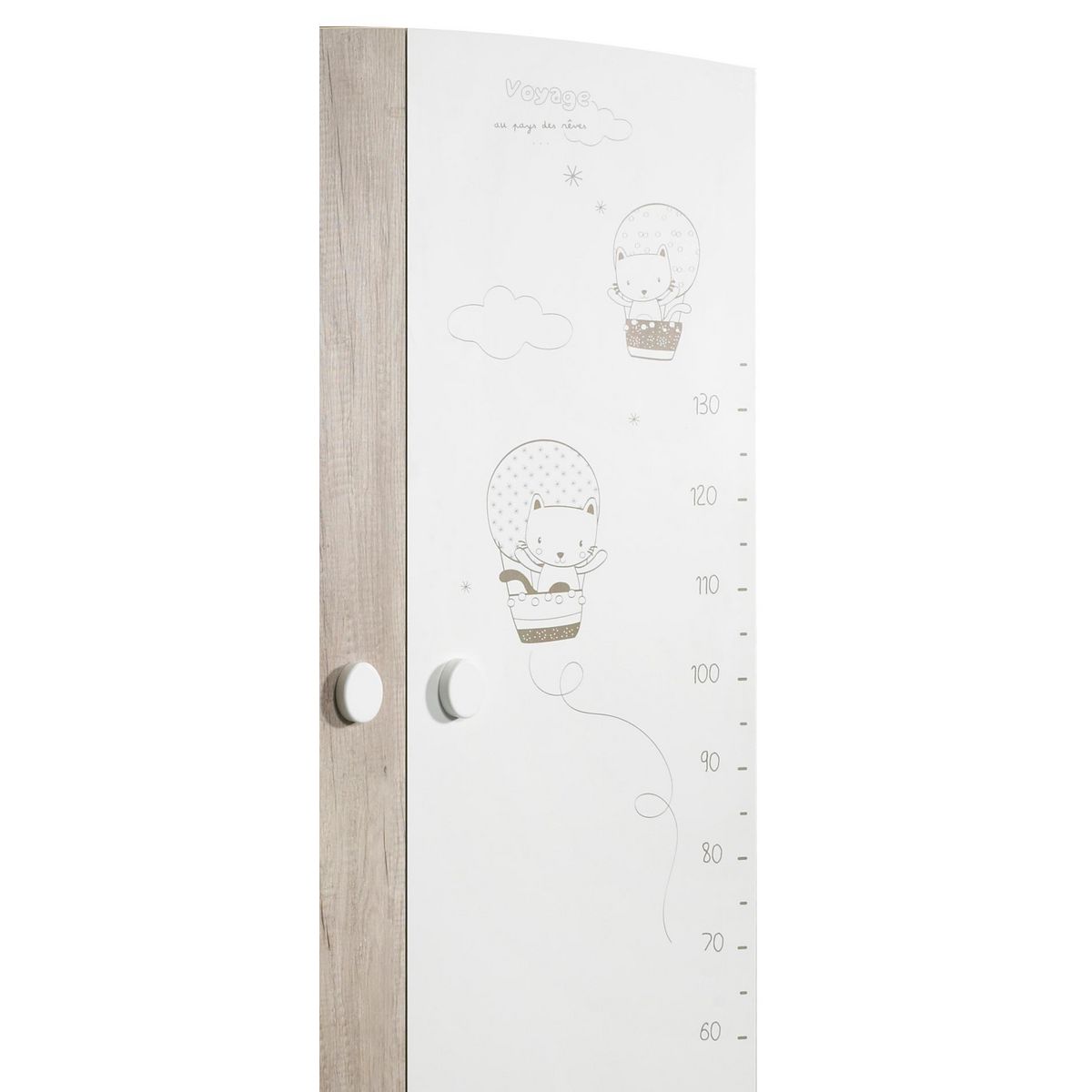 BABY PRICE Armoire bébé 2 portes BALLOON, 1 penderie, 3 tablettes