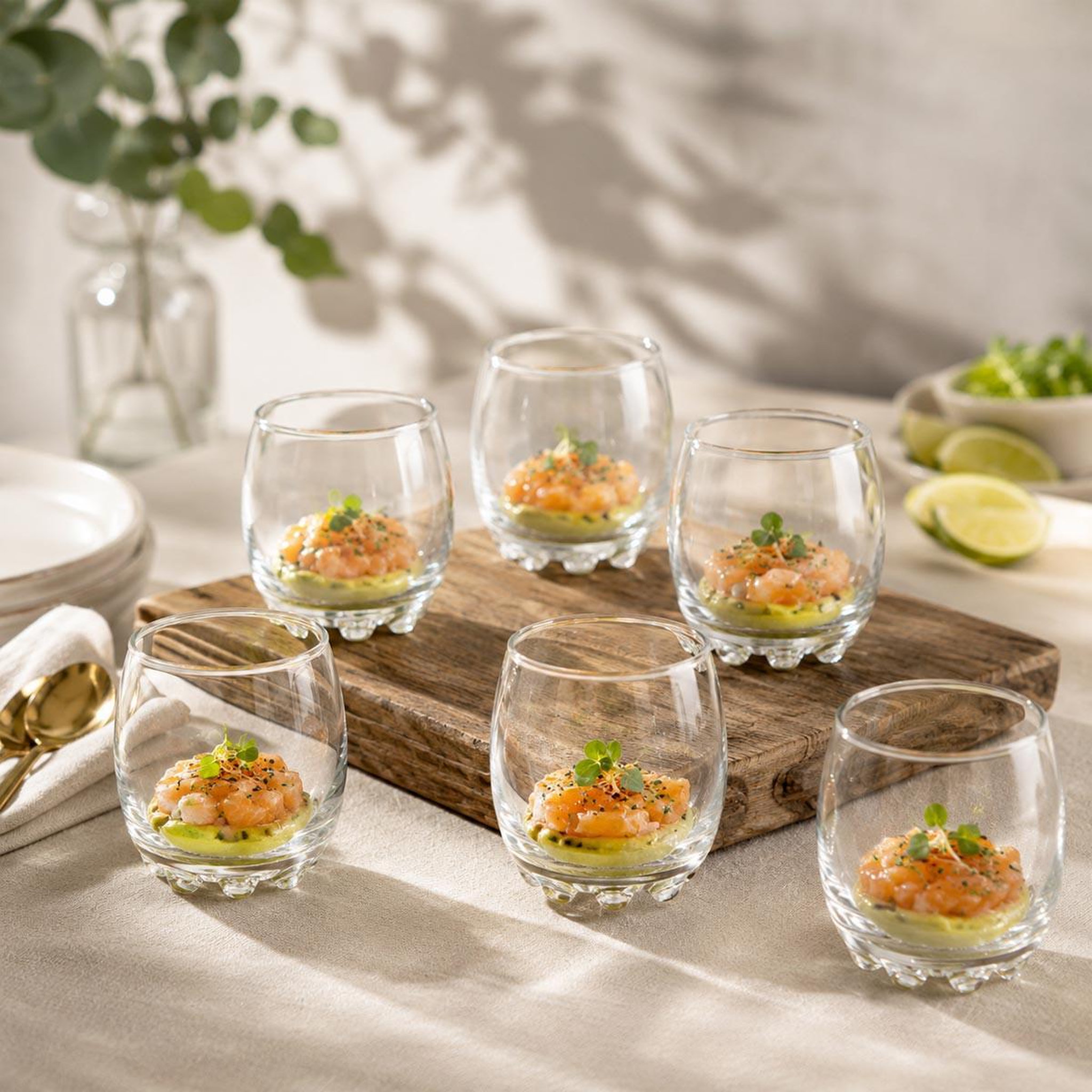 Voir la diapositive 2 : SECRET DE GOURMET Lot de 6 verrines en verre  sylvana  8cl transparent