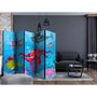 Voir la diapositive 2 : Paris Prix Paravent 5 Volets  Octopus & Shark  172x225cm