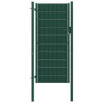 VIDAXL Portail de cloture PVC et acier 100x204 cm Vert