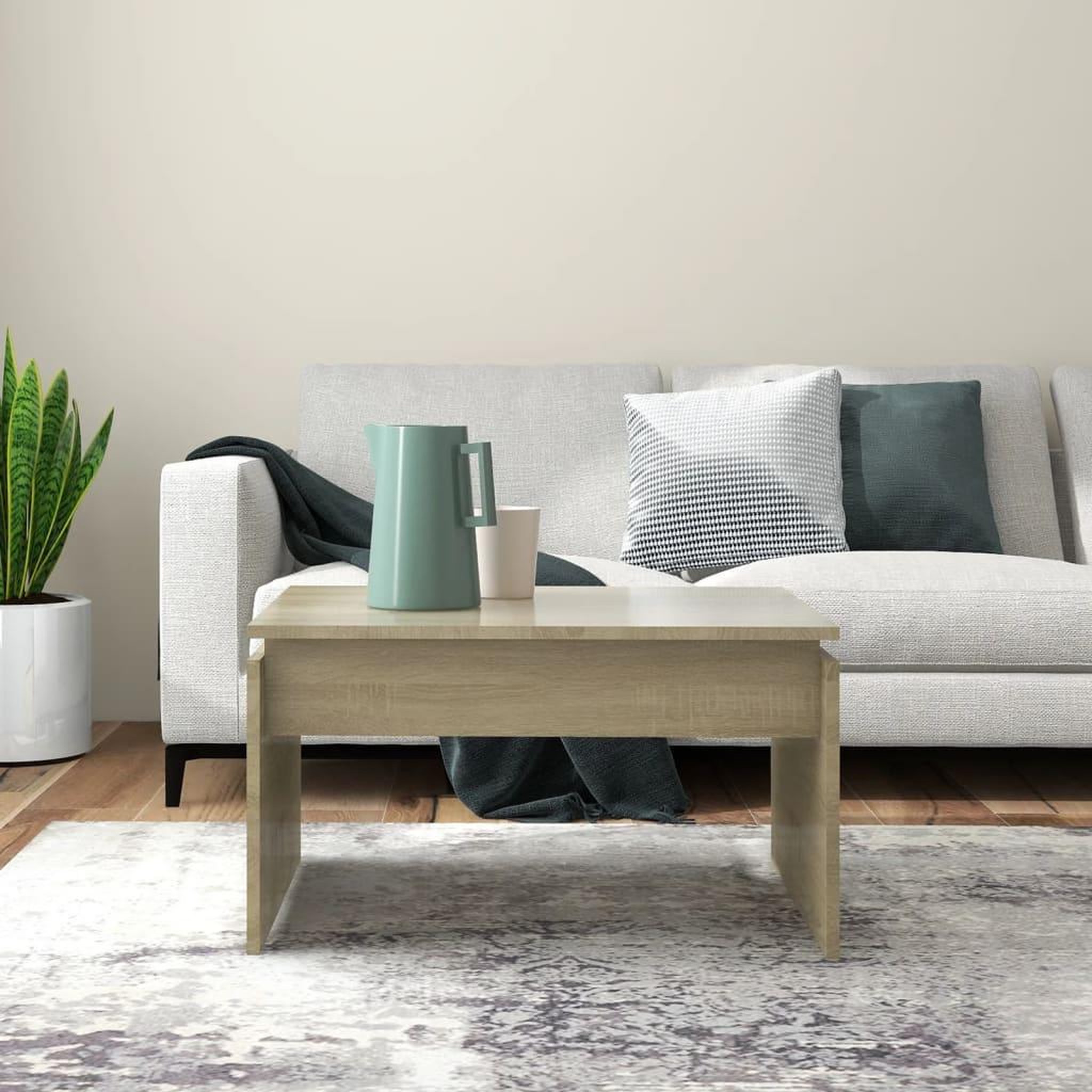 Voir la diapositive 3 : VIDAXL Table basse chene sonoma 68x50x38 cm bois d'ingenierie