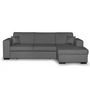 Voir la diapositive 2 : Canapé d'angle droit convertible 4 places avec coffre  de rangement revêtement tissu CARIBEA 