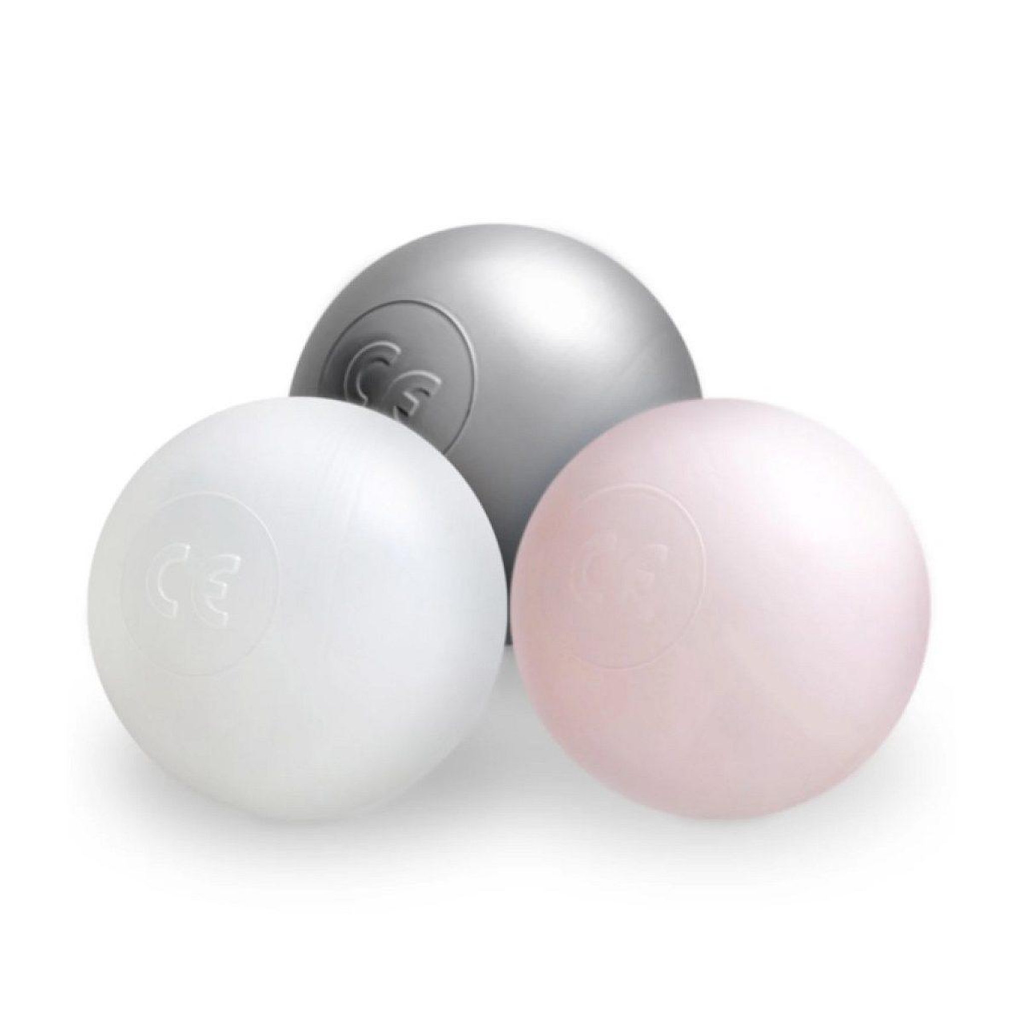 PLUSH NEST 200 balles de piscine 6 cm argent/rose