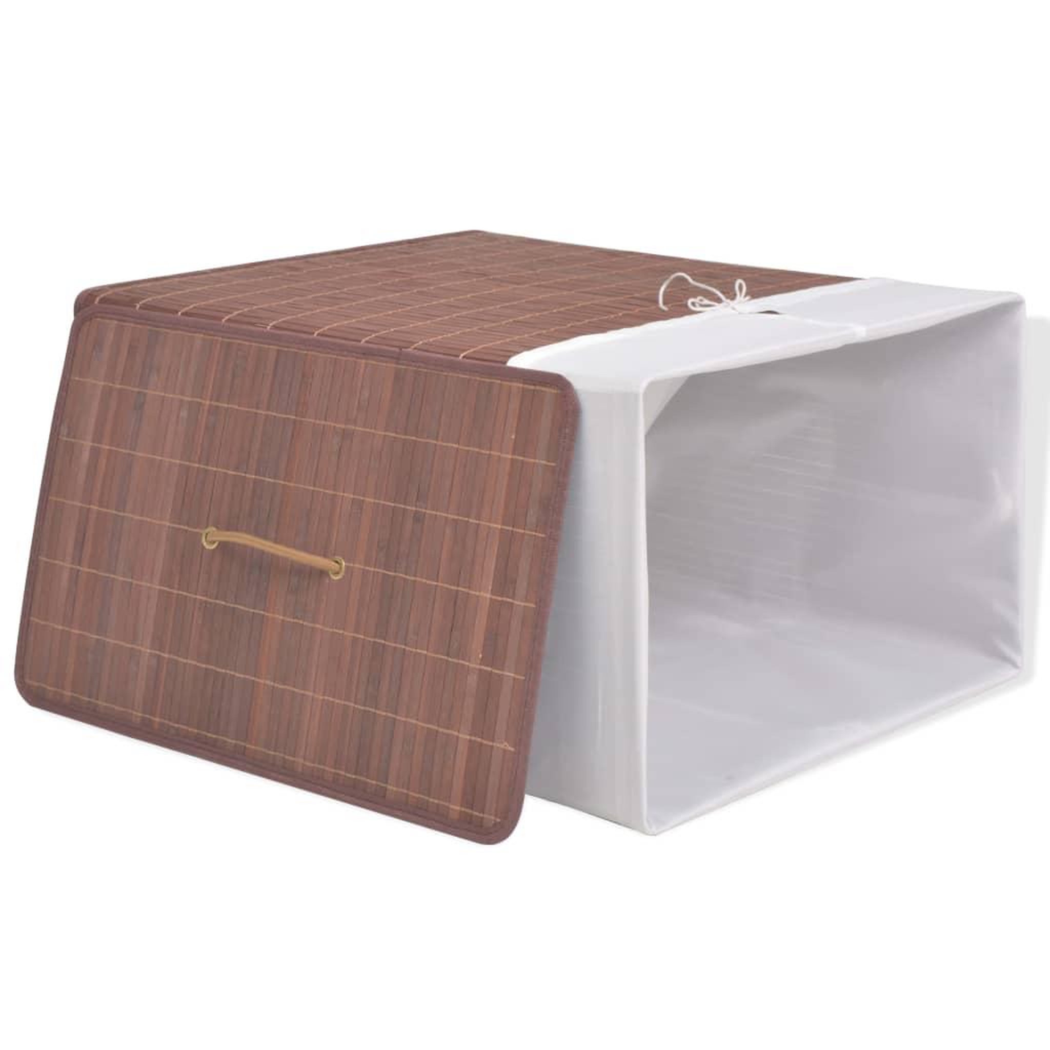 Voir la diapositive 3 : VIDAXL Panier a linge rectangulaire Bambou Marron