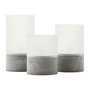 Voir la diapositive 2 : BRILLIANT Lot 3 Lampes a poser LED BOUGIE BRILLIANT - 2500K - Plastique et verre - Gris et blanc mat