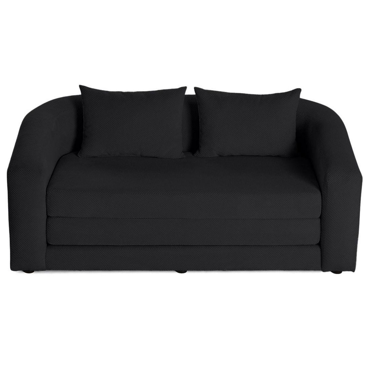 BEST MOBILIER Nuvia - canapé convertible déplimousse 2 places en velours texturé