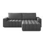 Voir la diapositive 4 : BEST MOBILIER Cordova - canapé d'angle droit 4 places convertible avec coffre en velours