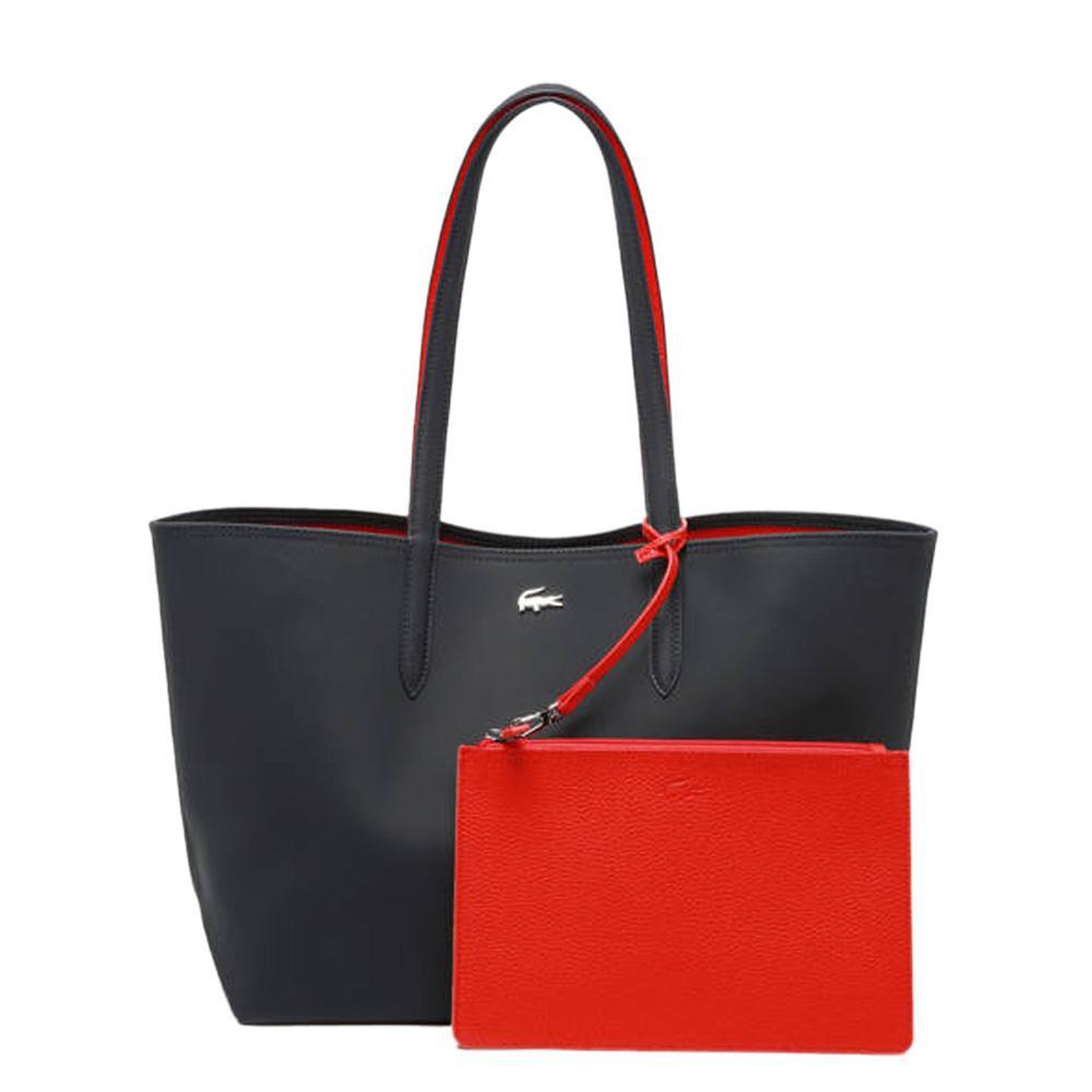 Lacoste Sac Cabas Réversible Marine/Rouge Femme Lacoste Anna. Coloris disponibles : Bleu