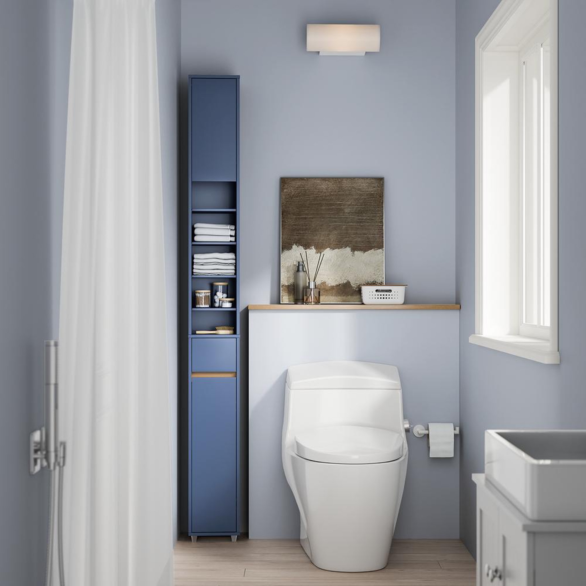Voir la diapositive 2 : SOBUY SoBuy - Colonne De Salle De Bain à un tiroir - Fonctionnel - BZR34-II