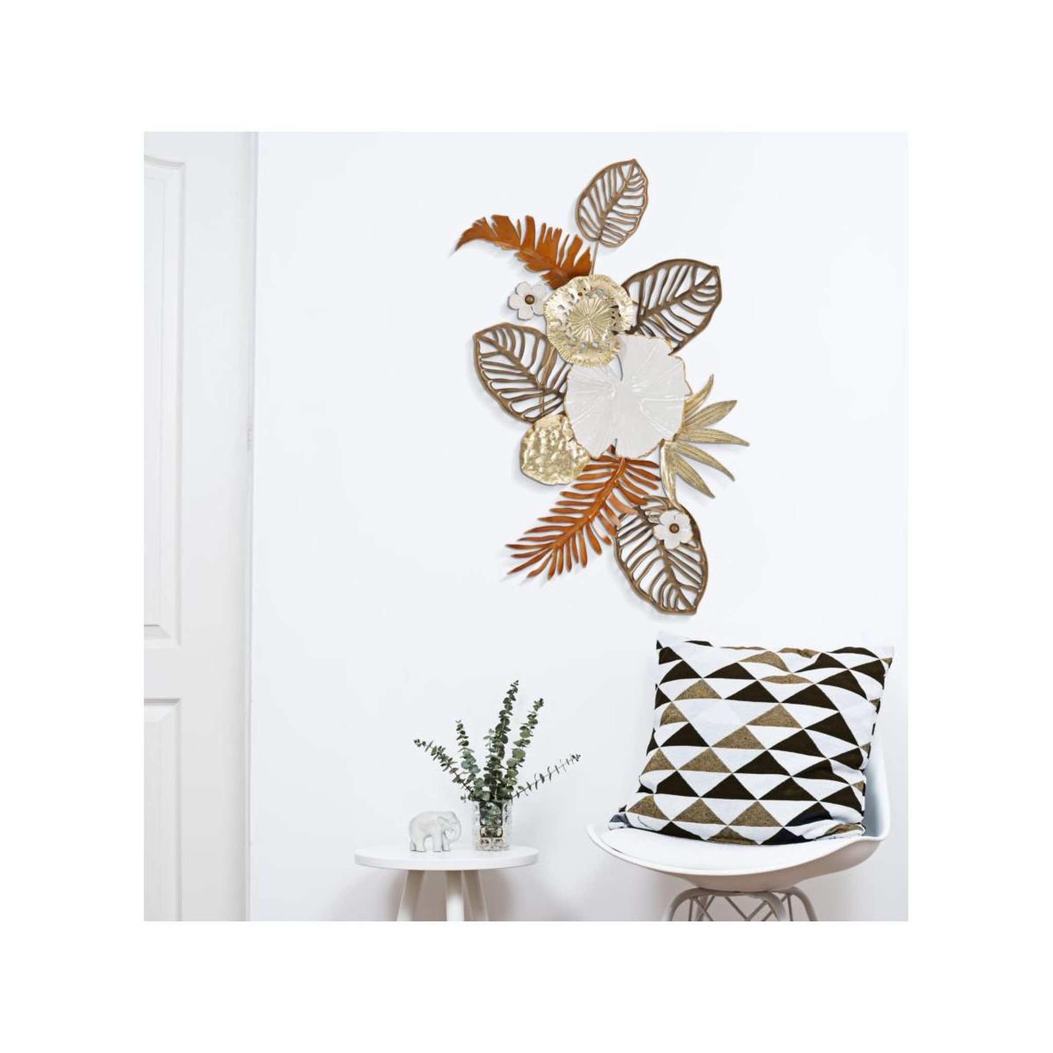 Voir la diapositive 5 : Paris Prix Décoration murale en métal  bouquet ajouré  87cm multicolore