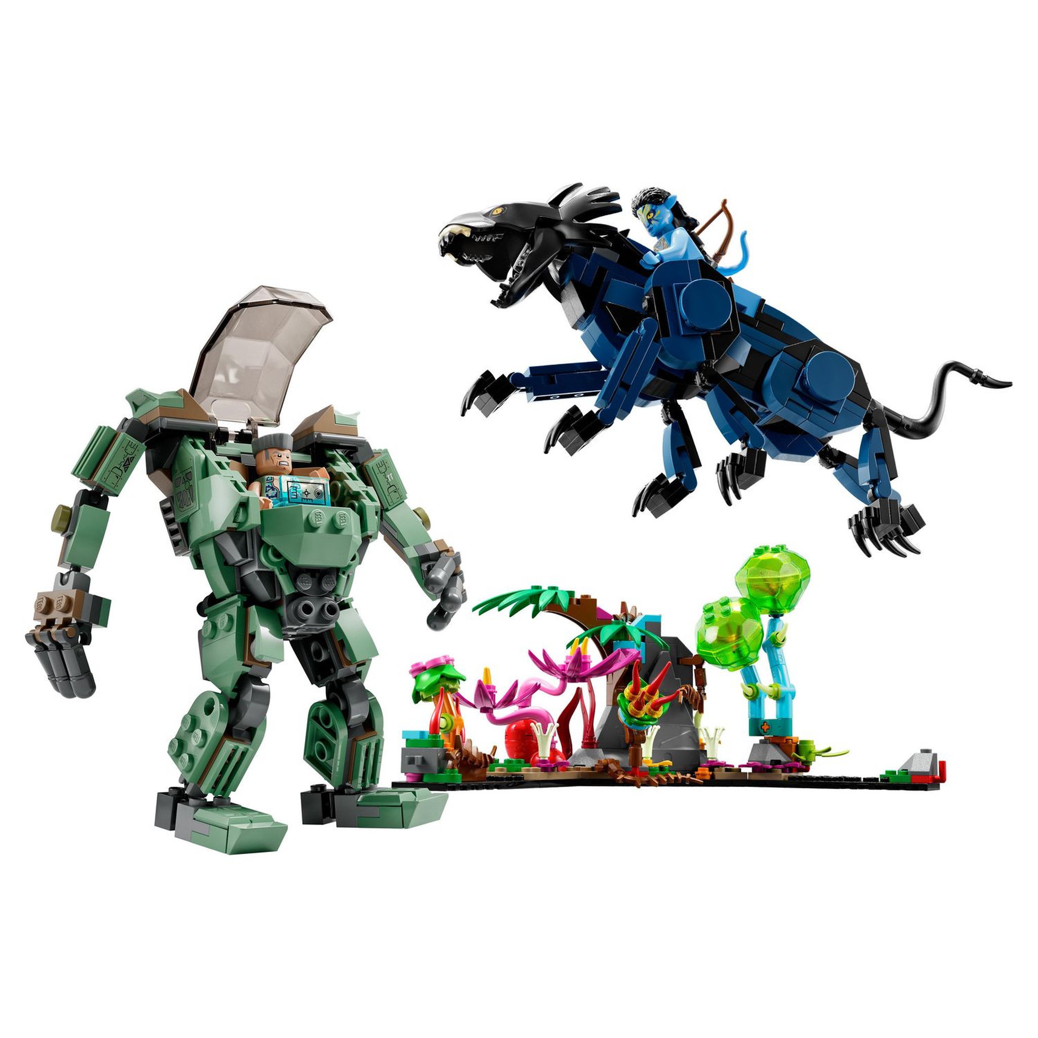 Voir la diapositive 3 : LEGO Avatar 75571 Neytiri et le Thanator vs. Quaritch dans l&rsquo;Exosquelette, Jouet de Construction, Figurine Robot, Pandora