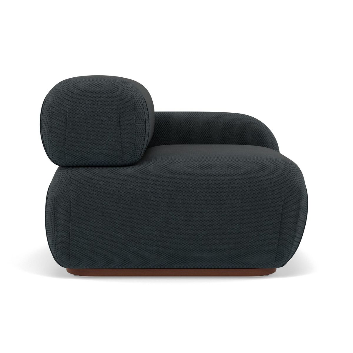 LISA DESIGN Penelope - module d'assise droit en velours texturé