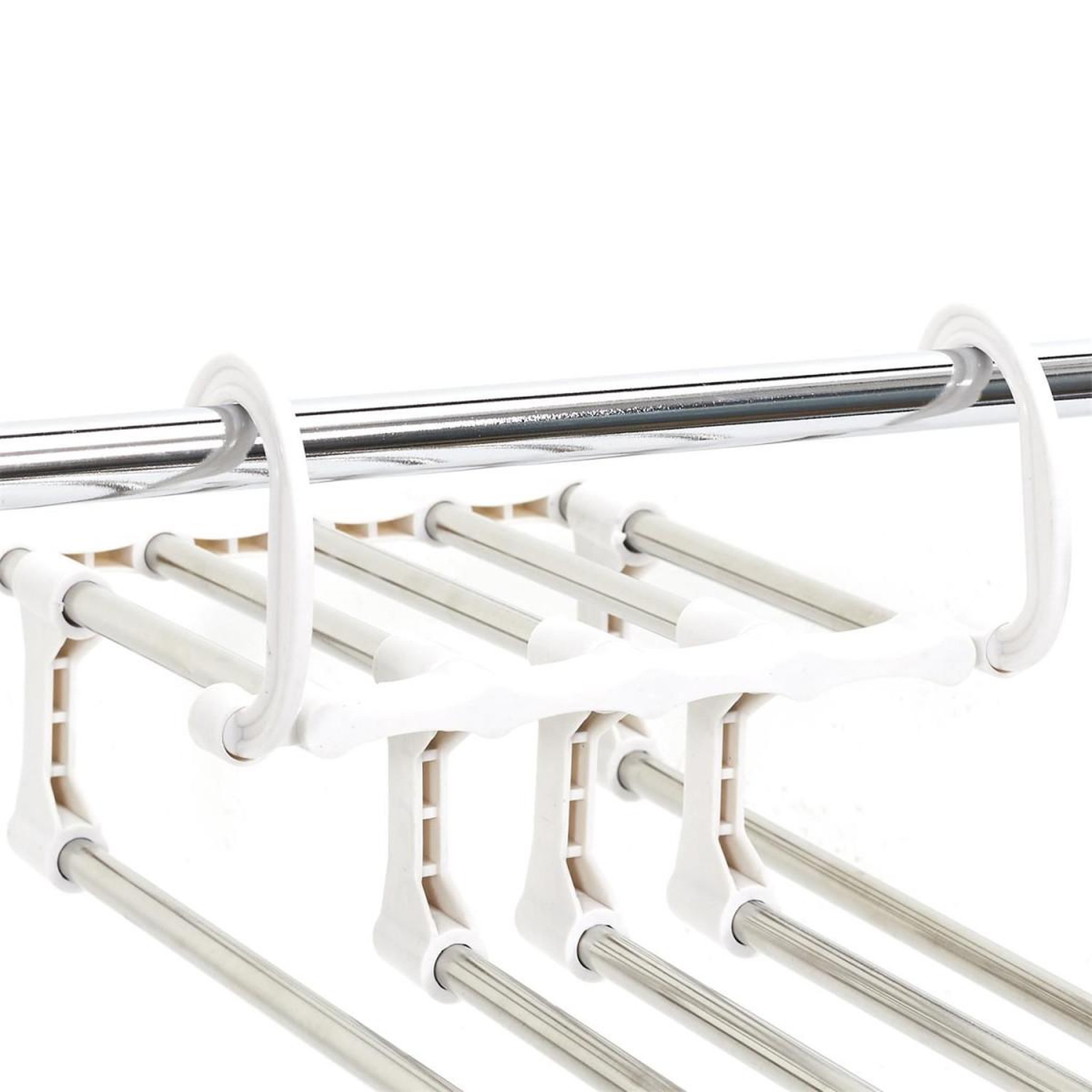 Voir la diapositive 2 : Je cherche une idee Cintre pour pantalons  multipostions  45cm blanc