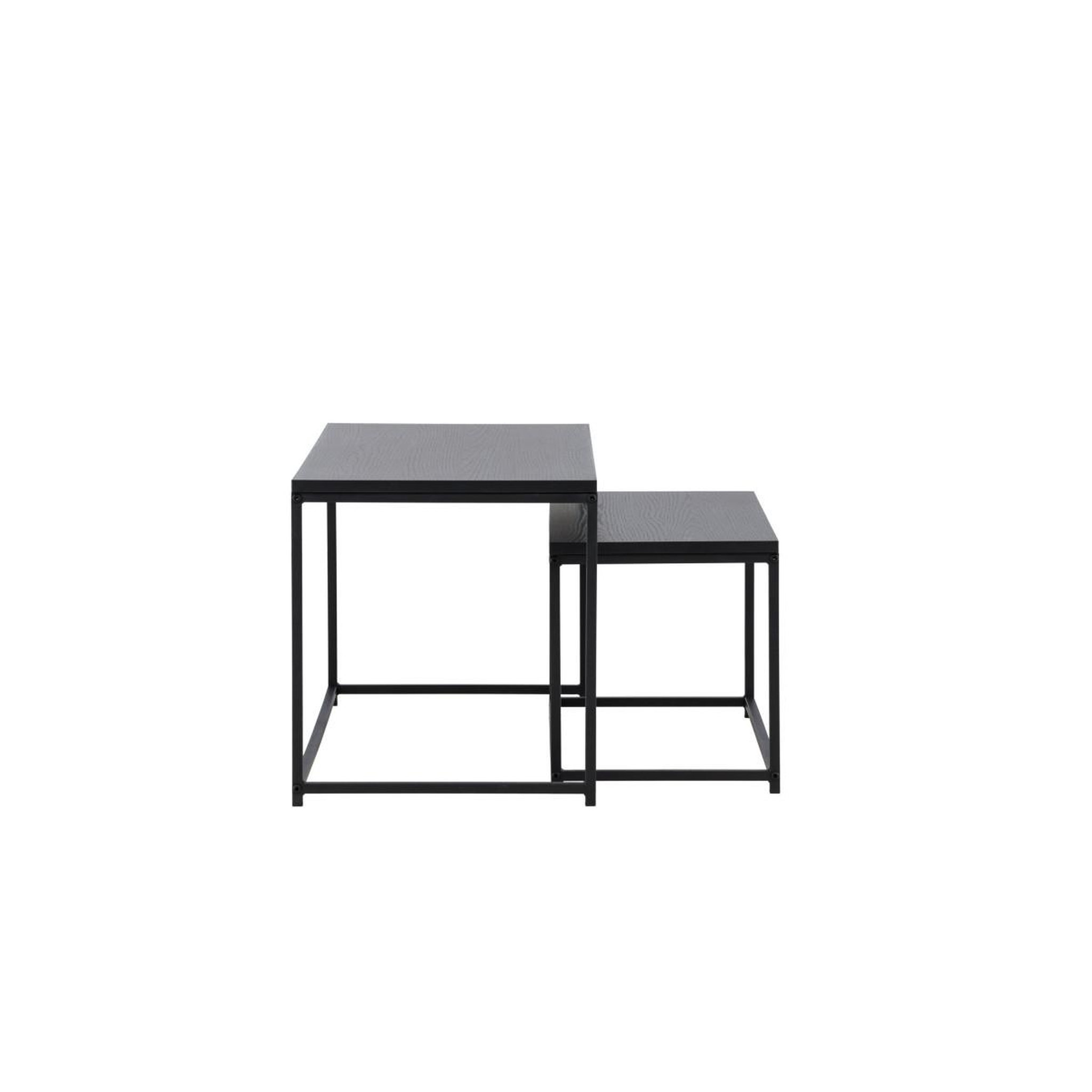 Voir la diapositive 3 : Paris Prix Lot de 2 tables basses gigognes  mallan  100cm noir