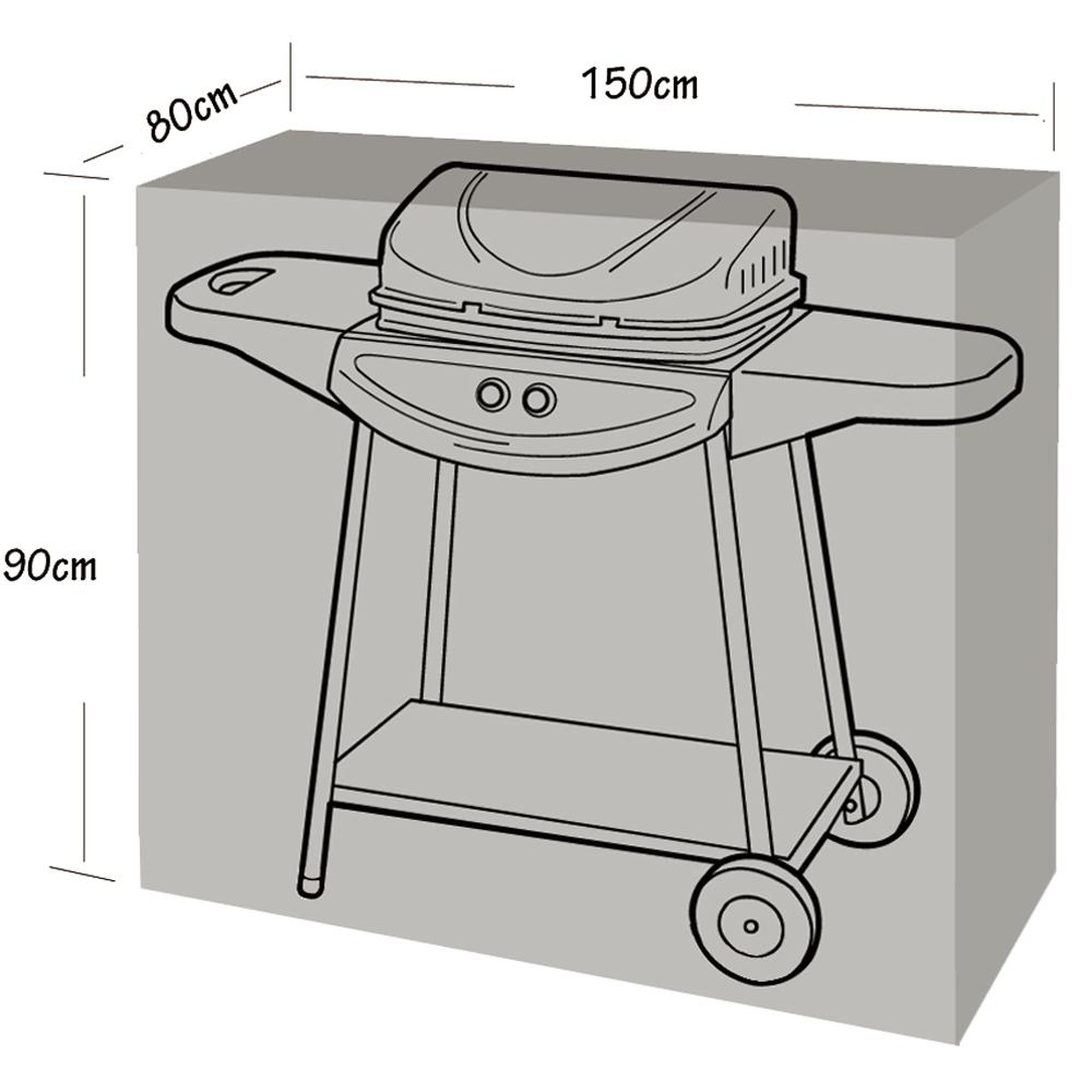 Voir la diapositive 1 :  Housse de protection pour barbecue et plancha  150x80x90cm  WERKA PRO