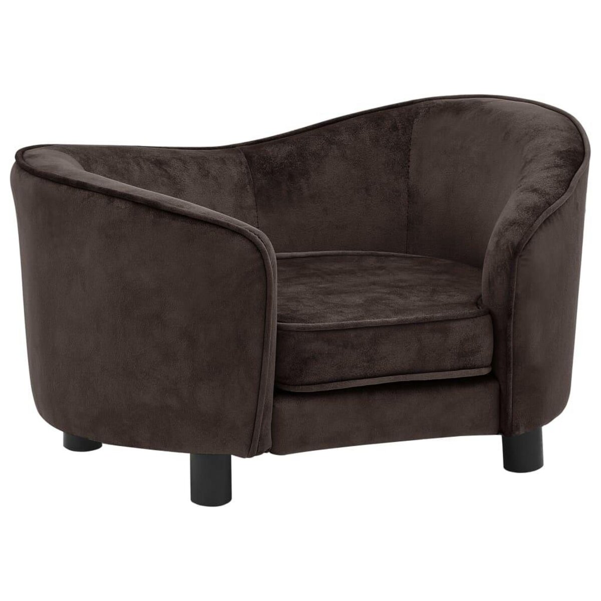 VIDAXL Canape pour chien Marron 69x49x40 cm Peluche