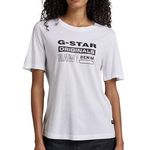 G-Star Raw T shirt  Femme G  tar Raw Originals Label. Coloris disponibles : Blanc