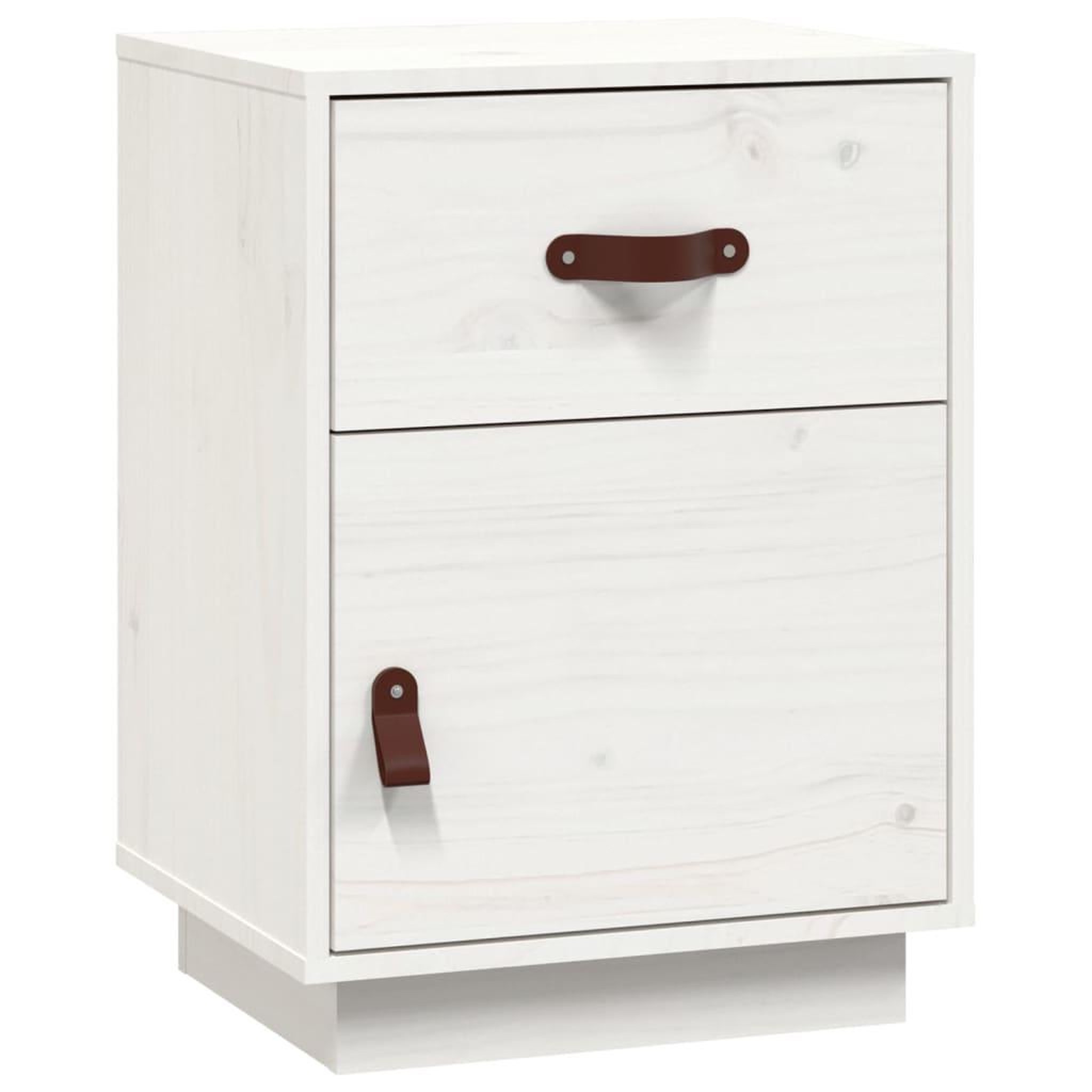 Voir la diapositive 5 : VIDAXL Tables de chevet 2 pcs Blanc 40x34x55 cm Bois de pin massif