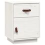 Voir la diapositive 5 : VIDAXL Tables de chevet 2 pcs Blanc 40x34x55 cm Bois de pin massif