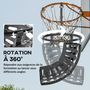 Voir la diapositive 6 : HOMCOM Retour de ballon de basket-ball - rotation 360°, hauteur réglable, crochets amovibles - noir