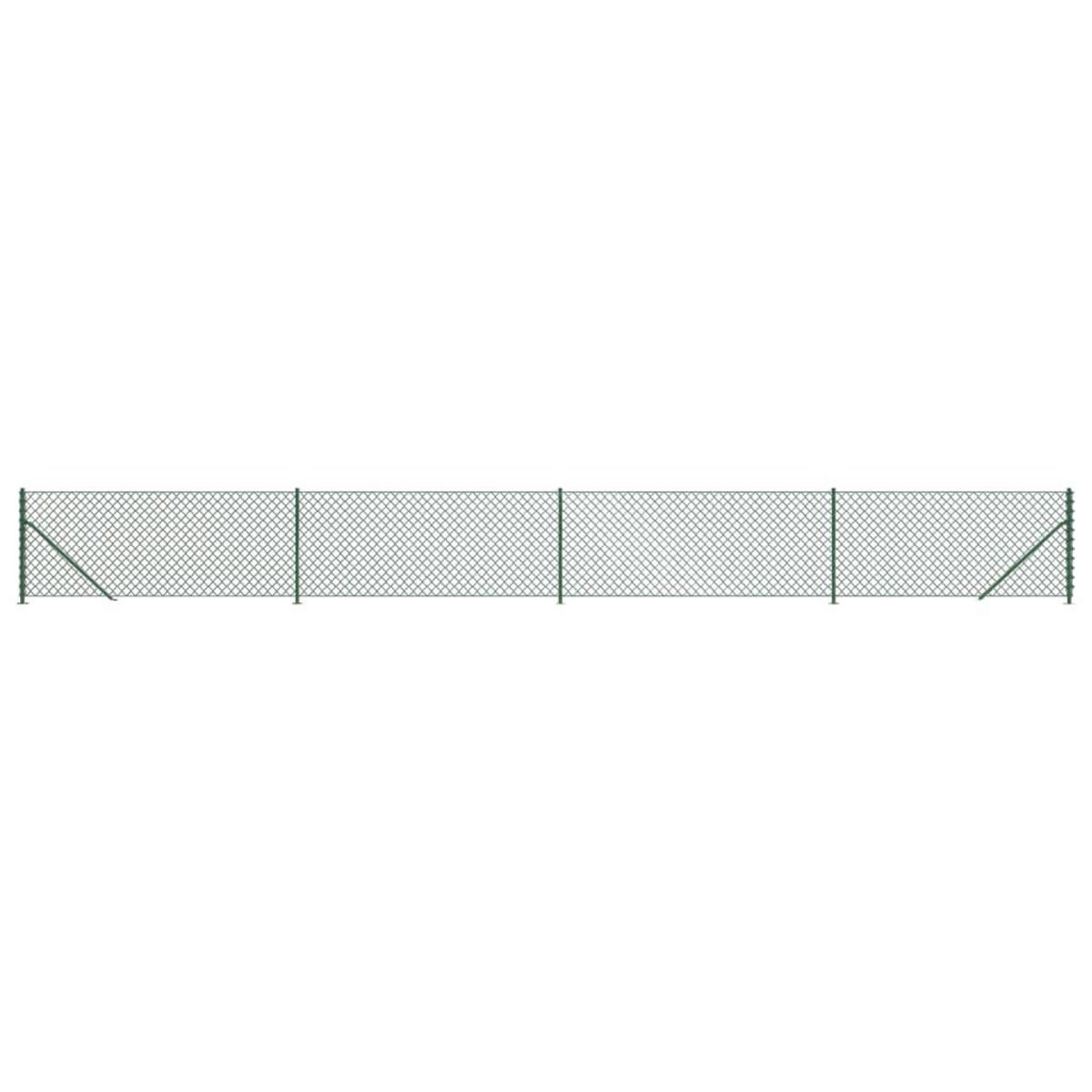 VIDAXL Cloture a mailles losangees avec bride vert 1,1x10 m