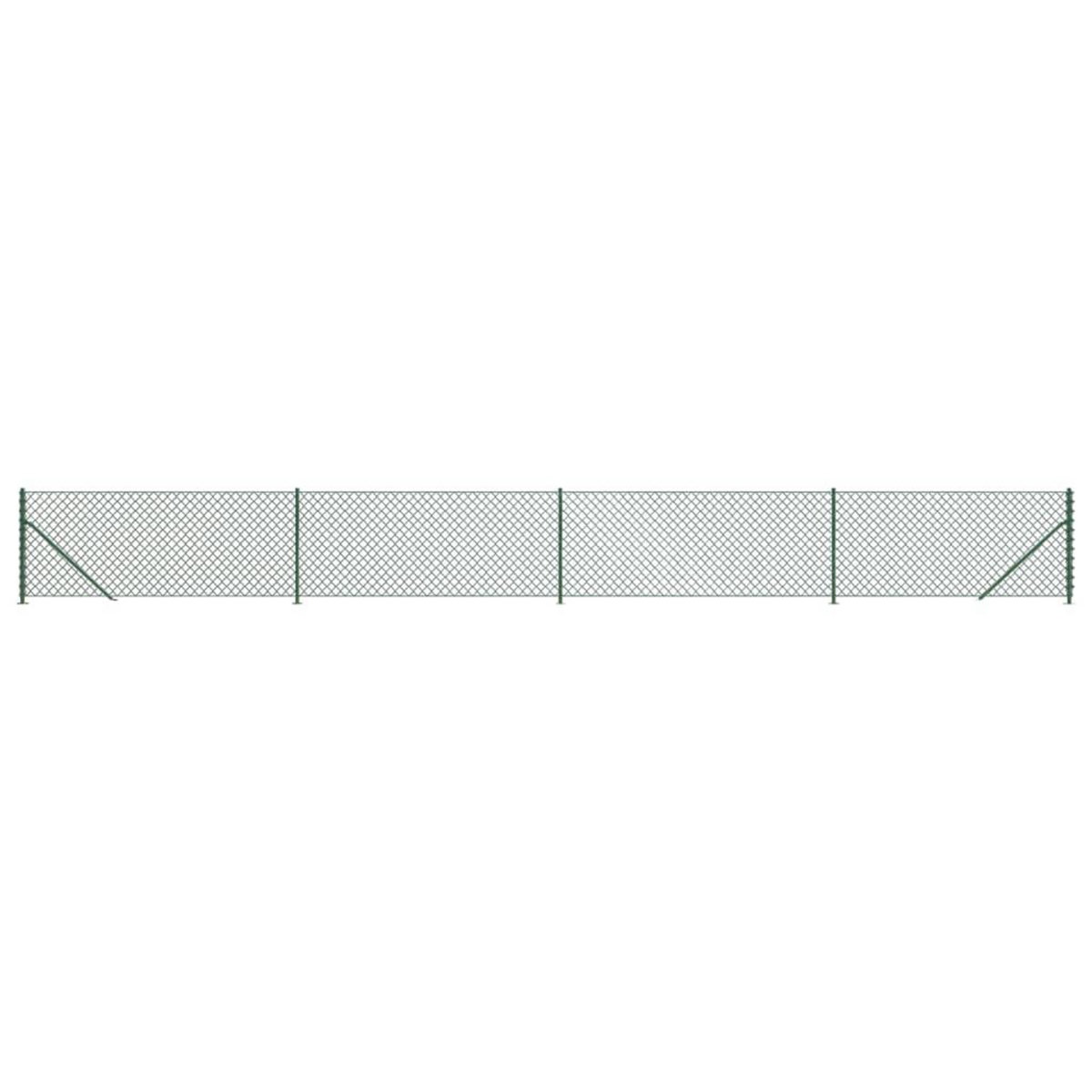 VIDAXL Cloture a mailles losangees avec bride vert 1,1x10 m