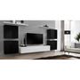 Voir la diapositive 4 : Paris Prix Meuble TV Mural Design  Switch IV  320cm Noir & Blanc