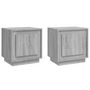 Voir la diapositive 2 : VIDAXL Tables de chevet 2 pcs sonoma gris 44x35x45cm bois d'ingenierie