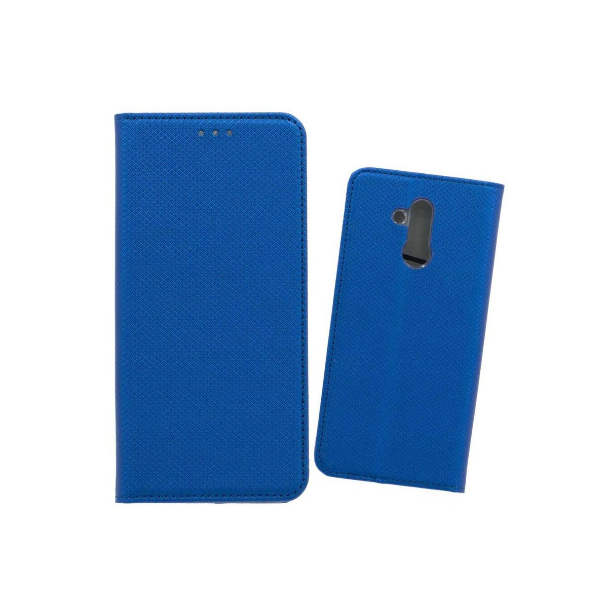 amahousse Housse bleue Huawei Mate 20 Lite étui folio texturé aimanté