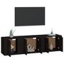 Voir la diapositive 3 : VIDAXL Ensemble de meubles TV 3 pcs Noir Bois d'ingenierie