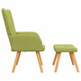 Voir la diapositive 4 : VIDAXL Chaise de relaxation avec tabouret Vert Tissu
