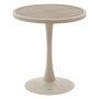 Voir la diapositive 1 : HESPERIDE Table de jardin bistro ronde en aluminium effet bois 2 places OVIALON - Lin et argile