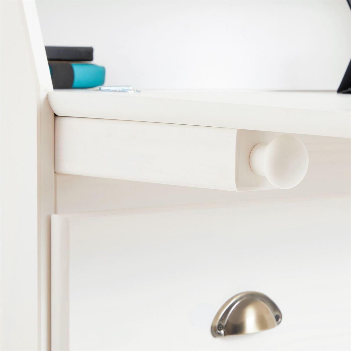 IDIMEX Bureau secrétaire GOMES avec 3 tiroirs en pin massif