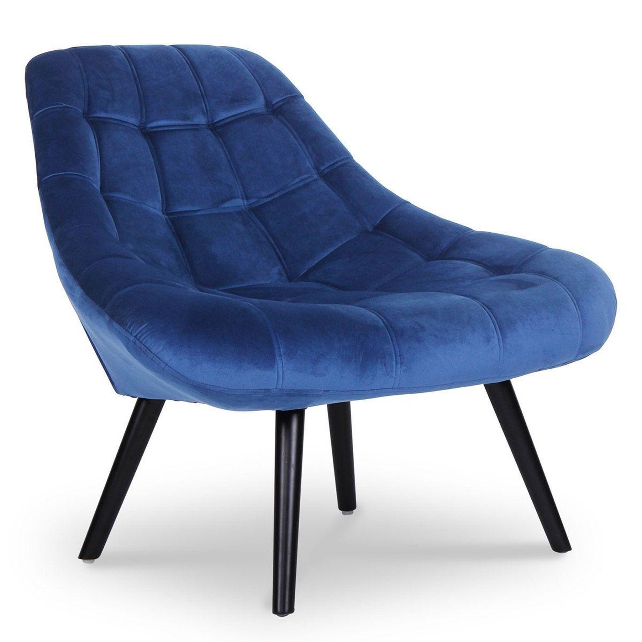 Voir la diapositive 3 : Paris Prix Lot de 2 fauteuils en velours  johan  102cm bleu