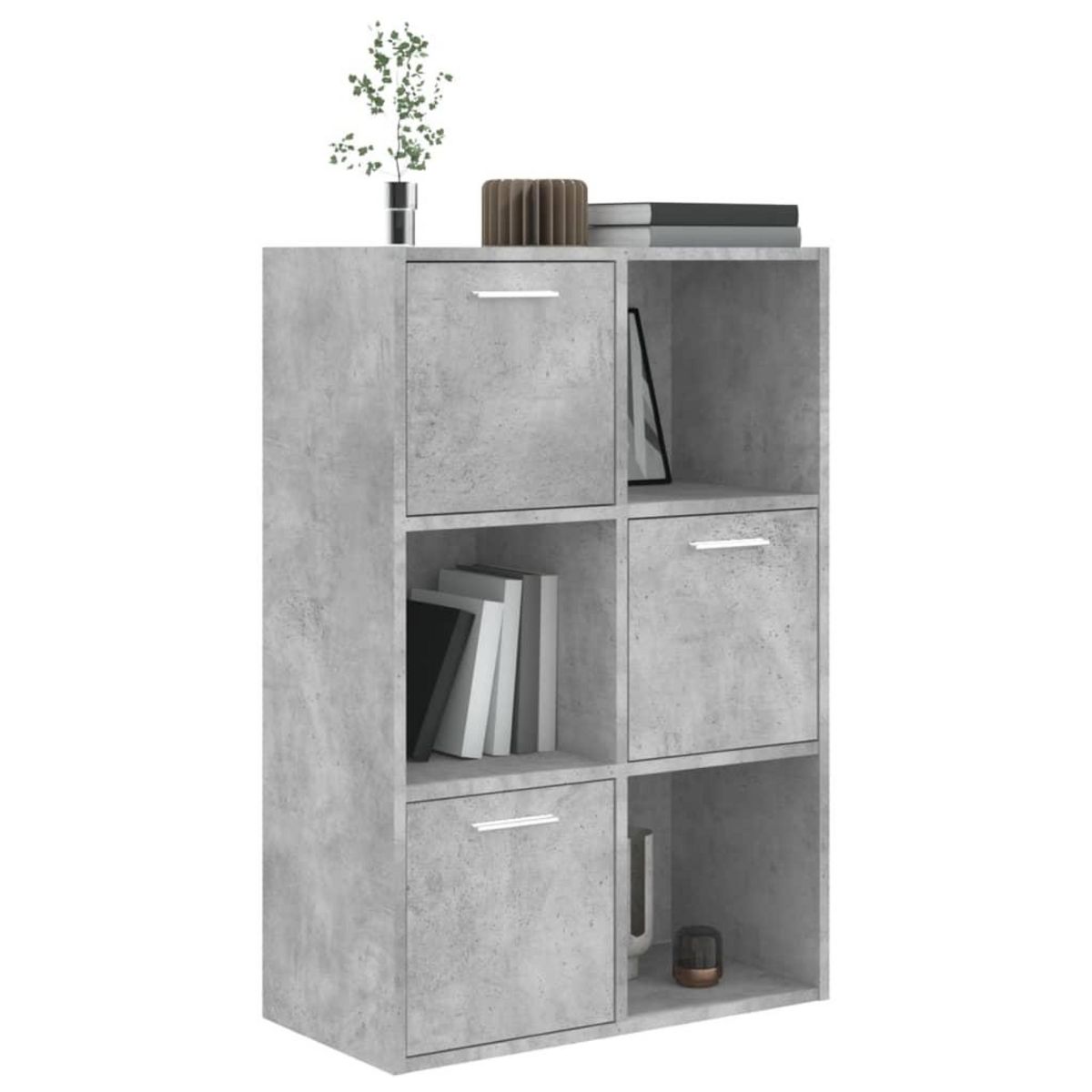 VIDAXL Armoire de rangement Gris beton 60x29,5x90 cm Bois d'ingenierie
