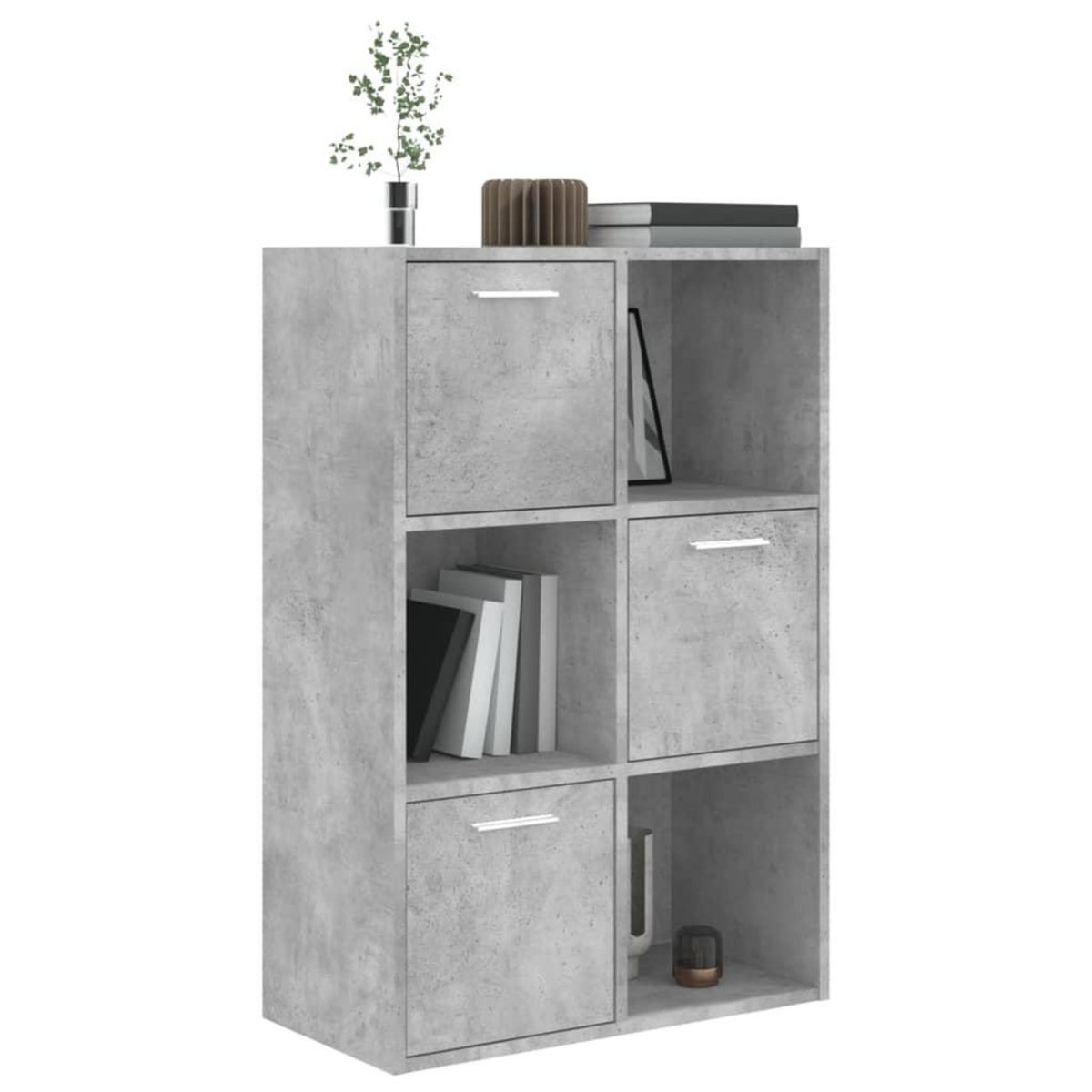 VIDAXL Armoire de rangement Gris beton 60x29,5x90 cm Bois d'ingenierie