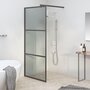 Voir la diapositive 1 : VIDAXL Paroi de douche 90x195 cm Verre ESG fonce Noir