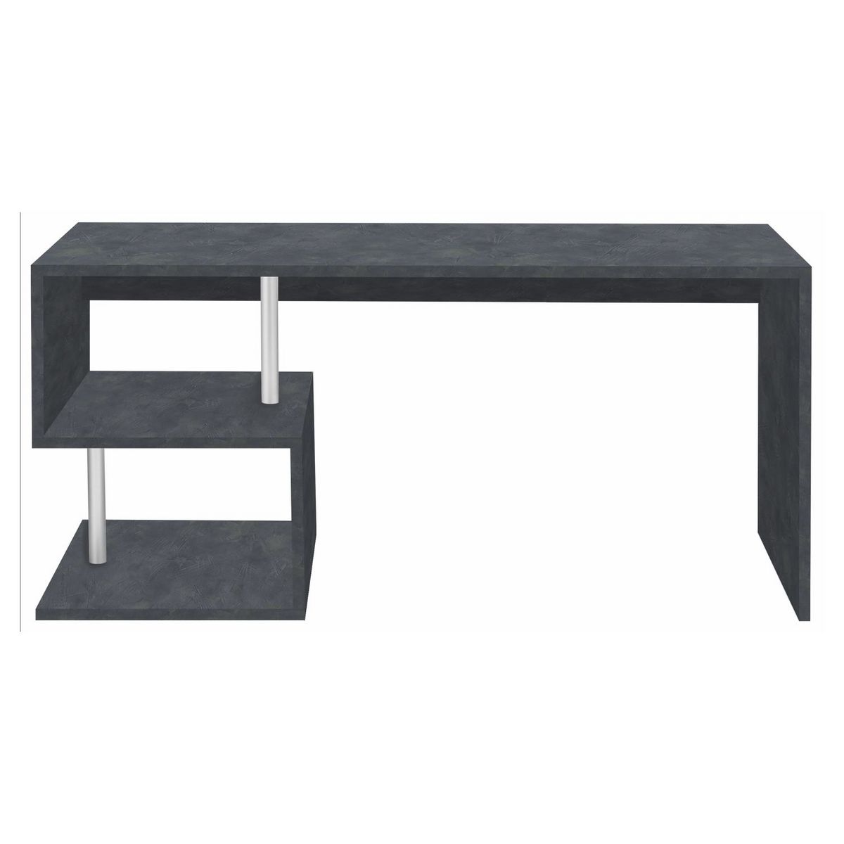 Bureau droit moderne avec étagère 180 cm SANTA