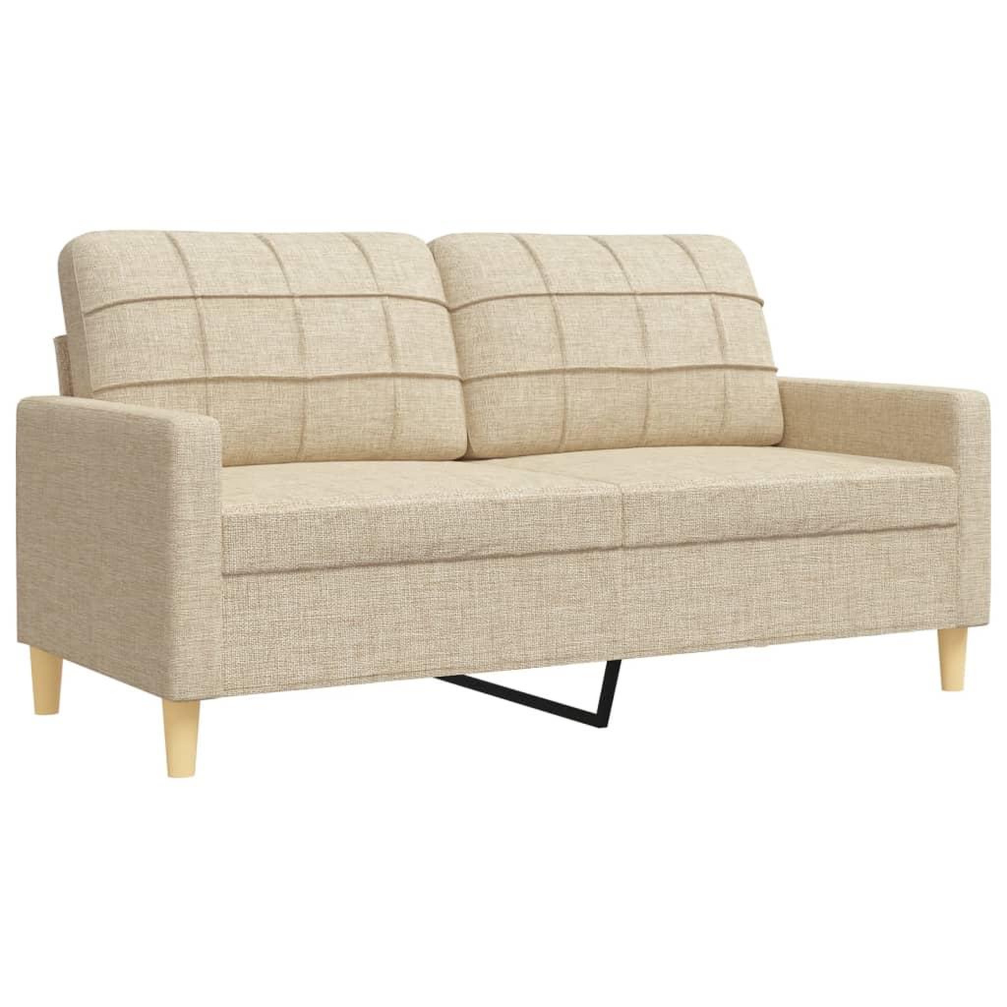 Voir la diapositive 5 : VIDAXL Ensemble de canapes 3 pcs creme tissu